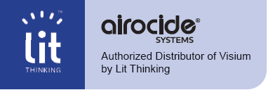 Airocide Systems authorized distributor of Visium by Lit Thinking logo badge
